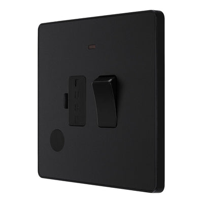 BG Evolve Matt Black 45A DP Single Plate + Neon PCDMB74B with 35mm Steel Back Box