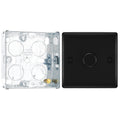 BG Nexus Matt Black 200W 2 Way Single Trailing Edge Dimmer Switch NFB81 with 25mm Steel Back Box