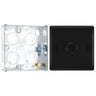 BG Nexus Matt Black 200W 2 Way Single Trailing Edge Dimmer Switch NFB81 with 25mm Steel Back Box by British General (BG-NFB81+HGS02)