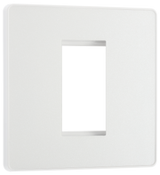BG PCDCLEMS1W Pearlescent White Evolve 1 Euro Module Front Plate - White Insert by British General (BG-PCDCLEMS1W-Shopify-SA_1)