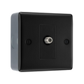 BG Nexus Metal Matt Black 1 Gang Satellite Socket NFB64