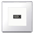 BG Nexus Screwless Polished Chrome HDMI Socket White insert