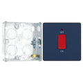 BG Evolve Matt Blue 45A DP Single Plate + Neon PCDDB74B with 25mm Steel Back Box