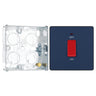 BG Evolve Matt Blue 45A DP Single Plate + Neon PCDDB74B with 25mm Steel Back Box