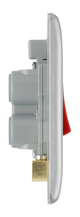 NBS74 Side - This 45A single switch for cookers from British General is double poled for safety and has a flush power indicator.