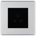 BG Nexus Screwless Brushed Steel 2A Unswitched Socket FBS28MB