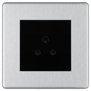 BG Nexus Screwless Brushed Steel 2A Unswitched Socket FBS28MB by British General (BG-FBS28MB)