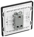 PCDMG12WB Back - This Evolve Matt Grey 20A 16AX single light switch from British General will operate one light in a room.