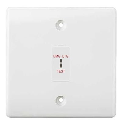 BG Nexus White 2 Way Single Pole Emergency Key Switch by British General (BG-NWM12EL)