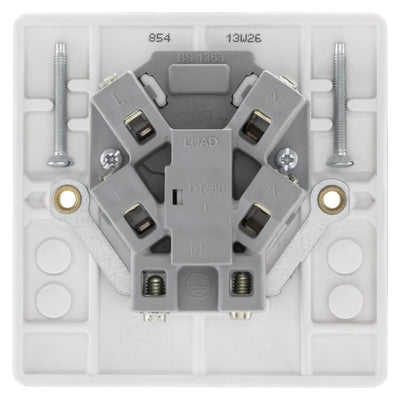 BG Nexus 13A Unswitched Fused Connection Unit White & 32mm Pattress Back Box