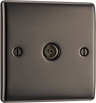 BG NBN60 Nexus Metal Black Nickel 1 Gang Co-Axial Socket by British General (BG-NBN60-Shopify-SA_1)