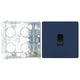BG Evolve Matt Blue 10AX 1 Way Press Switch PCDDB14B with 35mm Steel Back Box