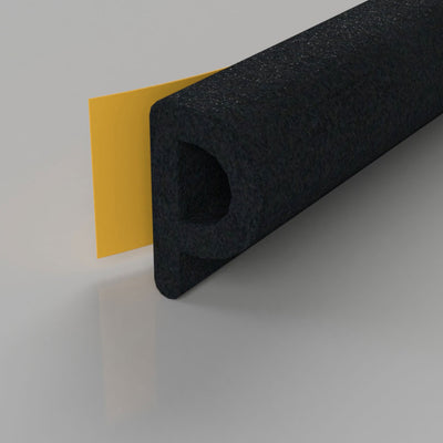 124978: P Profile Door/Glazing Seal Black / 5 metres by Astroflame (Astro-ADPSBLK/5)