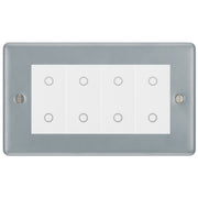 BG Metal Clad Quad Master Touch Dimmer Switch - White Insert