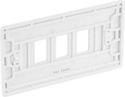BG R83 Nexus Grid | White | Moulded 3 Module Front Plate