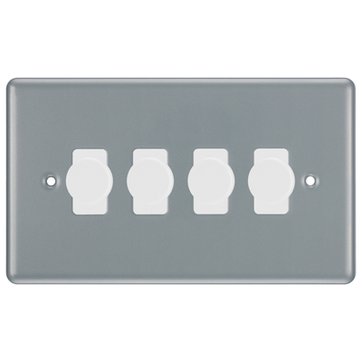 BG Metal Clad 4 Gang Light Switch 4x LED Dimmer Custom Switch