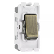 BG RRTDAB Antique Brass 20 Amp DP Appliance Grid Switch Labelled Tumble Dryer by British General (BG-RRTDAB+RAB30)