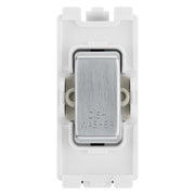 BG RRDWBS Brushed Steel 20A DP Appliance Grid Switch Labelled Dish Washer by British General (BG-RRDWBS+RBS30)