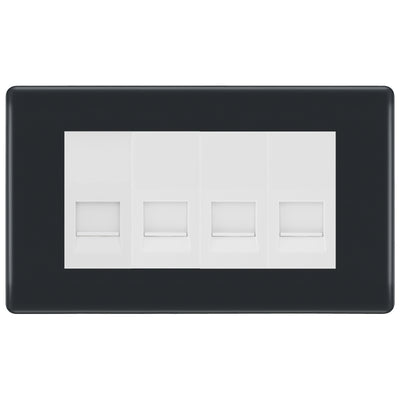 BG Part M 4 Gang IDC Master Telephone Socket - White Insert