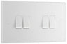 BG 944 Moulded Square Edge | White | 4 Gang 10AX 2 Way Plate Switch by British General (BG-944)