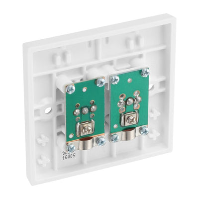 BG 966 Moulded Square Edge | White | 2 Gang Diplex TV and FM Socket by British General (BG-966)
