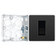 BG Evolve Black Chrome 1 Gang Secondary Telephone Outlet PCDBCBTS1B with 25mm Steel Back Box