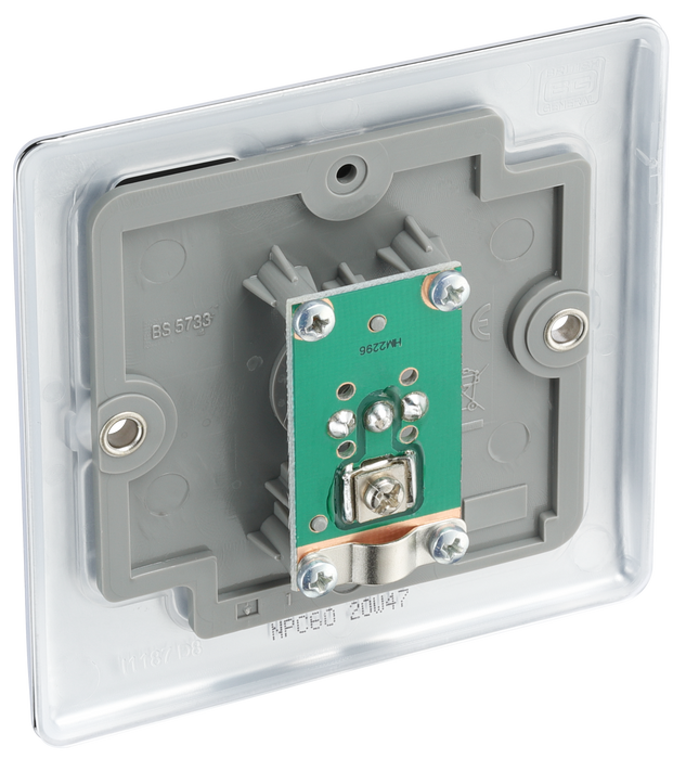 NPC60 Back - This single coaxial socket from British General can be used for TV or FM aerial connections.