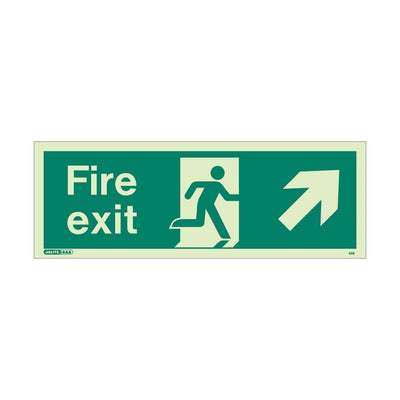 Extinguishers & Equipment: Fire Exit Signs from JALITE 120x340mm - Size T / Arrow Down by Jalite signs (Safelincs-JS437T)