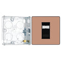 BG Evolve Polished Copper RJ45 Cat6 Single Data Outlet PCDCPRJ451B with 25mm Steel Back Box