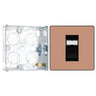BG Evolve Polished Copper RJ45 Cat6 Single Data Outlet PCDCPRJ451B with 25mm Steel Back Box