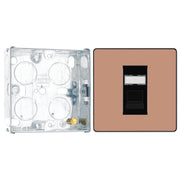 BG Evolve Polished Copper RJ45 Cat6 Single Data Outlet PCDCPRJ451B with 25mm Steel Back Box