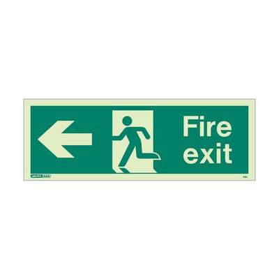 Extinguishers & Equipment: Fire Exit Signs from JALITE 120x340mm - Size T / Arrow Down by Jalite signs (Safelincs-JS437T)