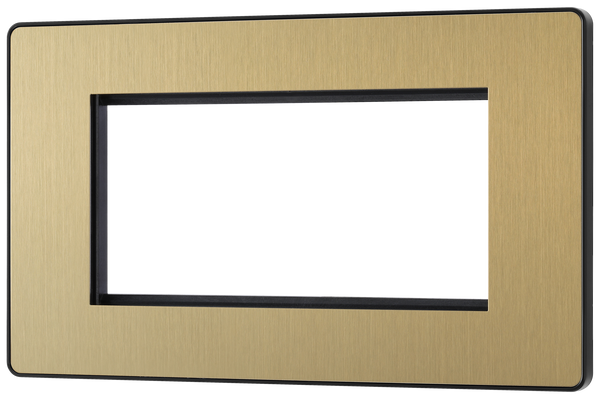 PCDSBEMR4B Front - The Euro Module range from British General combines plates and interchangeable modules so you can configure your own bespoke switches and sockets.