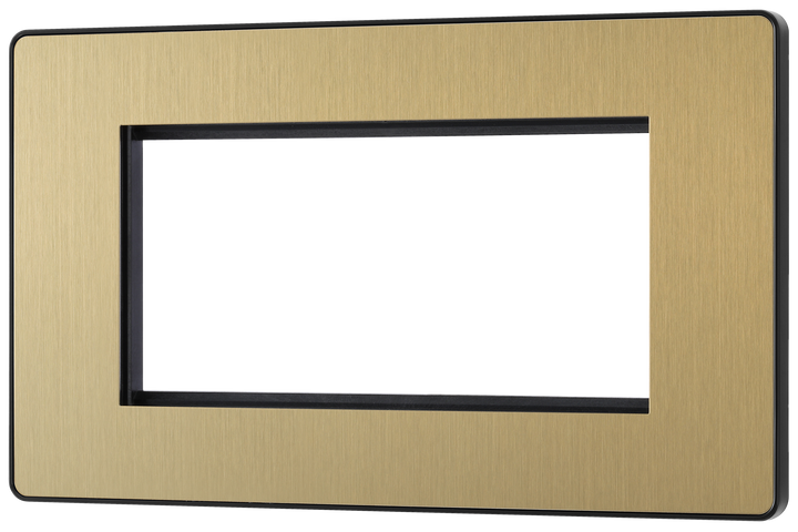 PCDSBEMR4B Front - The Euro Module range from British General combines plates and interchangeable modules so you can configure your own bespoke switches and sockets.