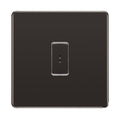 BG Flatplate Screwless Black Nickel 2 Way Single Pole Secret Key Switch FBN12KY