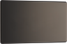 BG Electrical FBN95 Nexus Screwless Flat-Plate Double Blank Plate Black Nickel by British General (BG-FBN95-Shopify-SA_1)