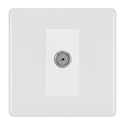 BG White Moulded Co-axial Socket NWM60W by BG Nexus (BG-NWM60W)