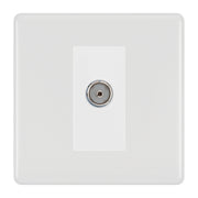 BG White Moulded Co-axial Socket NWM60W by BG Nexus (BG-NWM60W)