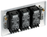NPC83 Back - This trailing edge triple dimmer switch from British General allows you to control your light levels and set the mood. The intelligent electronic circuit monitors the connected load and provides a soft-start with protection against thermal.
