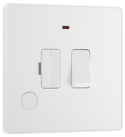 BG PCDCL52W Pearlescent White Evolve 13A Flex Outlet Neon Switched Fused Spur Unit - White Insert by British General (BG-PCDCL52W-Shopify-SA_1)