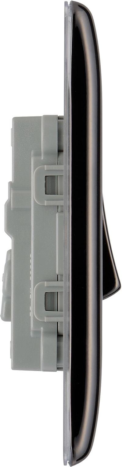BG NBN13 Nexus Metal Black Nickel 1 Gang 10A 10AX Intermediate Plate Switch