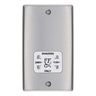 BG NBS20W Metal Brushed Steel 115-230V Dual Voltage Shaver Socket - White Insert by British General