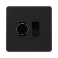 BG Evolve Matt Black 2 Gang Switch 1x Trailing Edge LED Dimmer 1x Intermediate Grid Switch