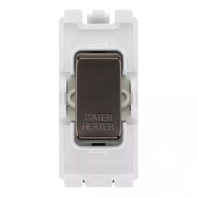 BG RRWHBN Black Nickel 20 Amp Double Pole Appliance Grid Switch Labelled Water Heater