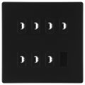 BG Nexus Screwless Matt Black 7 Gang Flex Outlet Socket