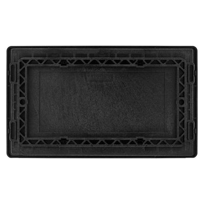BG Evolve Matt Grey Double Blank Plate PCDMG95B with 35mm Steel Back Box