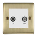 BG Nexus Metal Antique Brass TV & Satellite Socket NABTVSATW