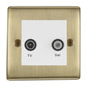 BG Nexus Metal Antique Brass TV & Satellite Socket NABTVSATW by British General (BG-NABTVSATW)