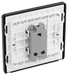 PCDBC12WB Back - This Evolve Black Chrome 20A 16AX single light switch from British General will operate one light in a room.