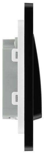 PCDBC12WB Side - This Evolve Black Chrome 20A 16AX single light switch from British General will operate one light in a room.